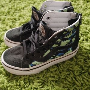 Vans glow in the dark shark high tops